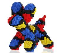Micro blocchi di costruzione per cani, giocattolo per cani a palloncino compatibile con Lego, bassotto giocattolo da costruzione per animali domestici, 1000 pezzi, 3 x 6 x 7,5 ", modello 3D di