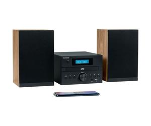 Micro Catena - - Bluetooth - Radio - CD - MP3 - USB - DAB - Legno e nero - Nouvo