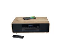 Micro-catena Bluetooth - THOMSON - Legno/Nero - Radio FM/DAB+/CD/MP3/USB/Induzione, 60W, Display LCD, Telecomando, Alimentazione 230V