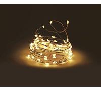 Micro catena luminosa con 100 LED bianco caldo - 5 m - Filo luminoso