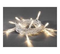 Konstsmide 1408-103 / Catena di luci LED / 20 diodi bianco caldi/a batteria sino a 30h / cavo trasparente