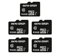 Micro Center 32GB Class 10 Micro SDHC Flash Memory Card with Adapter for Mobile Device Storage Phone Tablet Drone (5 Pack)