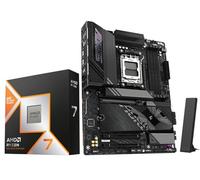 Micro Center Processore CPU AMD Ryzen 7 9800X3D con scheda madre GIGABYTE X870E AORUS Elite WIFI7 AM5 (ATX, DDR5, 4X M.2, PCIe 5.0, USB4)
