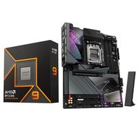 Micro Center Processore CPU AMD Ryzen 9 9900X con scheda madre GIGABYTE X870E AORUS Master (ATX, DDR5, 4X M.2, PCIe 5.0, USB4, WIFI7)