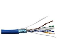 MICRO CONNECTORS Cavo Ethernet rialzo CMR massiccio e schermato (FTP) CAT 6A da 150 m, colore blu (TR4-570SRBL-500)