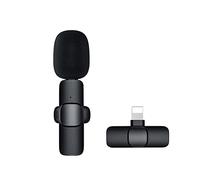 Micro cravatta wireless per iPhone, microfono wireless plug-play per Vlog, streaming live, YouTube, Twitter, TikTok, Facebook, riduzione del rumore e sincronizzazione automatica(Nessuna app richiesta)
