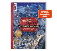 Micro Crimes Adventskalender - Sherlock Holmes und die Blutspuren im Schnee. Mit XXL-Wimmelposter und Stickern durch London: Über 100 Sticker für 24 Tage