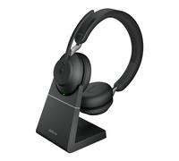 Micro-cuffia Jabra Evolve2 65 - USB-A MS Teams Stereo con supporto di carica - Nero