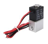 Micro elettrovalvola a solenoide DC 12V 24V AC 110V 220V 1/4" 1/8" valvola normalmente chiusa mini valvole pneumatiche ad azione diretta in acciaio inox (DC 12V, 1/4")