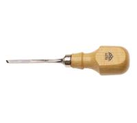 Micro ferro dritto, obliquo 3 mm, manico palm Chisel | Piastra da intaglio di alta qualità in acciaio speciale per lavori precisi, durevole e robusto, perfetta per intaglio in legno e colori