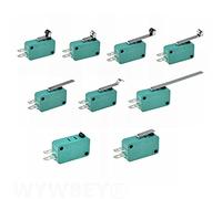 Micro finecorsa 16A 250V 125V SPST 4.8mm Pin NO NC Normalmente aperto chiuso 16mm 52mm Arc Roller Leva Interruttori tattili Microinterruttore(Short Roller Lever-m)