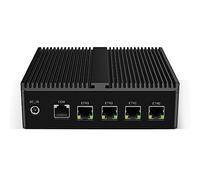 Micro Firewall Appliance, Fanlesss Mini PC, VPN, OPNsense, Soft Router, Intel Celeron J6412, H13, AES-NI, 4 x Intel 2.5GbE I226-V LAN, HDMI, DP, COM, No RAM, No Storage, No System
