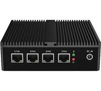Micro Firewall Appliance, Fanlesss Mini PC, VPN, OPNsense, Soft Router, Intel Processor N100, H11, AES-NI, 4 x Intel 2.5GbE I226-V LAN, HDMI2.0, DP, 8GB DDR5 RAM, 256GB NVMe SSD