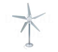 Micro generatore eolico a 5 pale da 50 W, motore a magneti permanenti CA trifase for l'educazione scientifica fai-da-te e la ricarica all'aperto Per principianti fai da te