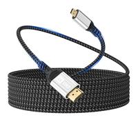 Micro HDMI a HDMI,Cavo da 2m 4K@60 Hz,cavo Micro HDMI 2.0,3D HDR,ARC,compatibile con Raspberry Pi 5/4,fotocamere A6300 A6400,GoPro Hero 9/8/7/6,Yoga,ODROID TV,laptop,monitor,ecc