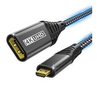 micro HDMI to HDMI Adattatore,0.5M cavo adattatore 4K a 60 Hz 3D 1080P tipo D a A che supporta Ethernet,3D,HDR e ARC,da micro HDMI a HDMI compatibile con Raspberry Pi 5/4,Hero,A6300 A6400,Yoga,ODROID
