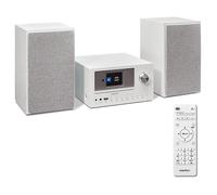 MEDION P85003 Micro Audio System Sistema Compatto (Radio Internet, Dab+, Radio PLL FM, Bluetooth, connessione USB, AUX, 2x150 W) Bianco