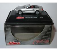 Micro IN Metallo Schuco Ho 1/87 Mercedes-Benz 500 Sl Cabrio Grigio IN Box