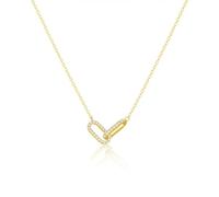 Micro intarsio Zircon collana regolabile geometrica liscia collana colarbone catena regalo per donne ragazze, Style 1, Metallo, Nessuna pietra preziosa