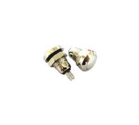 Micro interruttore di alimentazione, pulsante rotondo in metallo, impermeabile, accensione automatico, del campanello, punto argentato, 8 mm, 2 pin(50PCS)