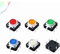 Micro interruttori 5pcs con lampada Light Touch Interruttore 12 * 7,3 mm micro interruttore di tocco del leggero a Switch(Rot)