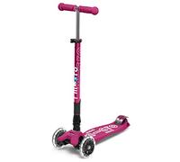 Micro Kickboard - Maxi Deluxe pieghevole LED - Tre ruote, inclinato per sterzare, pieghevole per trasportare Micro Scooter per bambini con ruote luminose attivate dal movimento, per bambini dai 5 ai