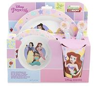 Disney Set Piatti e Posate Per Bambini Personaggi Principesse 5 pezzi