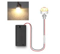 Micro LED Mini Luci LED a Batteria Luci in Miniatura Bianco Caldo Luce in Miniatura per Decorare Le Case Delle Bambole, Modello Fai da Te, Blocchi di Costruzione Giocattolo