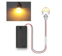 Micro LED Mini Luci LED a Batteria Luci in Miniatura Giallo Caldo Luce in Miniatura per Decorare Le Case Delle Bambole, Modello Fai da Te, Blocchi di Costruzione Giocattolo