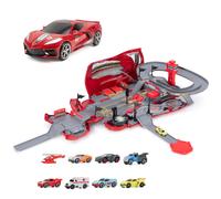 Micro Machines Corvette Raceway: trasforma la tua Corvette in un set da gioco da pista - Macchinine giocattolo per bambini e collezionisti - Collezion