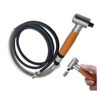 Micro macinacatico pneumatico, smerigliatrice ad aria angolare pneumatica a 90 gradi, kit di accessori per utensili per lucidatura a matita da 3 mm per macinazione, arancione
