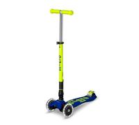 Micro ® | Maxi Deluxe Pieghevole Neon LED | Monopattino Premium 3 Ruote con Manubrio Neon | Ruote Luci a LED | Piattaforma antiscivolo | Altezza regolabile | Ragazzi e ragazze 5-12 anni