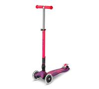 Micro ® | Maxi Deluxe Pieghevole Neon LED | Monopattino Premium 3 Ruote con Manubrio Neon | Ruote Luci a LED | Piattaforma antiscivolo | Altezza regolabile | Ragazzi e ragazze 5-12 anni