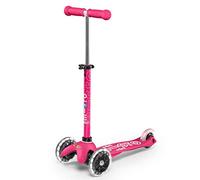 Micro® | Mini Micro Deluxe LED Monopattino 3 Ruote | Ruote con illuminazione a LED | Manubrio regolabile e rimovibile | Antiscivolo | Bambini e ragazze | 2-5 anni
