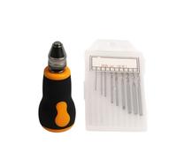 Micro mini set di utensili portatili piccolo trapano a mano con 10 punte elicoidali da 0,8 a 3,0 mm per legno, plastica, osso, artigianato, acciaio al carbonio, gomma, 8 cm, 119 g