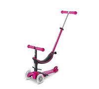 Micro Mini2Grow - Monopattino deluxe a LED per bambini, da 1 a 6 anni, per ragazzi e ragazze, a 3 ruote, sedile regolabile e impugnatura per genitori, ruote LED, limite di peso 50 kg