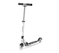 Micro Monopattini | Monopattino per Bambini Micro Sprite Chrome LED | Manubrio Regolabile | Ruote Luminose | Pieghevole | Cavalletto | Da 5 anni all'Adolescenza | Maschi e Femmine | Bianco