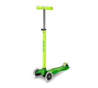 Micro Monopattino da bambino Maxi Deluxe Neon Verde LED