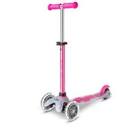 Micro Monopattino Mini Micro Deluxe LED per bambini | Manubrio regolabile | Ruote luminose | Ragazzi e ragazze | 2-5 anni | Rosa
