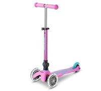 Micro Monopattino Mini Micro Deluxe per bambini a LED, manubrio regolabile e pieghevole, tavola extra aderente, stelo testato alle intemperie, ruote illuminate, pieghevole, 2-5 anni, ragazzi e ragazze