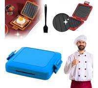 Micro Munchy, toastie per microonde in silicone, per toastie e sandwich, 17 x 14 cm, adatta al microonde, con cinghie regolabili in silicone, lavabile in lavastoviglie, senza elettricità, senza fili,