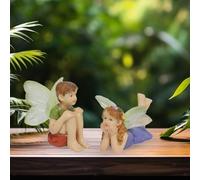 Micro paesaggio ornamento ragazzo ragazza fata scultura accessorio da