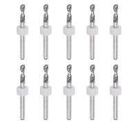 Micro PCB Trapano Punta Set,1/8" Gambo 3.175mm Solido Tungsteno Carburo CNC 10pz