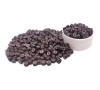 micro perle, estensioni capelli, micro link, silicone, Marrone, 500 pezzi
