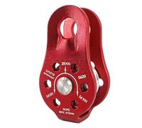 Micro puleggia in alluminio per uso generico, 28 kn, con gancio a piastra fissa, carrello per arrampicata, sartiame, sollevamento carichi, salvataggio e lavoro in altezza
