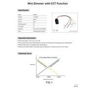 Micro Pulsante Illuminazione LED con Funzione Dimmer CCT con Memoria 12-24VDC Co