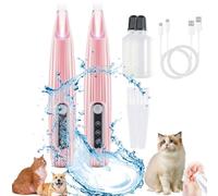 Micro rasoio di precisione, 2024, multifunzione, con luce LED, a basso rumore, impermeabile, ricaricabile, per zampe, occhi, orecchie, viso, groppa (rosa, 2 pezzi)