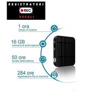 MICRO REGISTRATORE SPIA audio Attivazione Vocale Mini Spia Ambientale Portatile