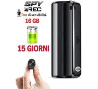 Micro registratore spia audio 8GB calamita attivazione vocale 15 giorni USB