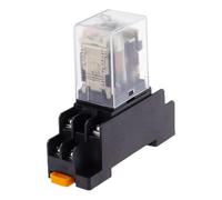 Micro relè elettromagnetico elettronico 10A, bobina 8 pin DPDT con base di presa DC12V, 24VAC110AC220V(DC,36V)